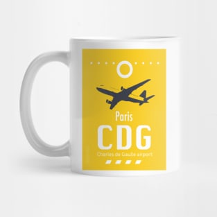 CDG yellow airport Mug